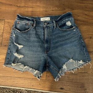 Abercrombie & Fitch Ripped Denim Jean Shorts